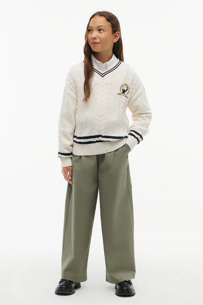 Sweter dziecięcy bawełniany x Peanuts Tommy Hilfiger KS0KS00763.104.122.9BY2 biały