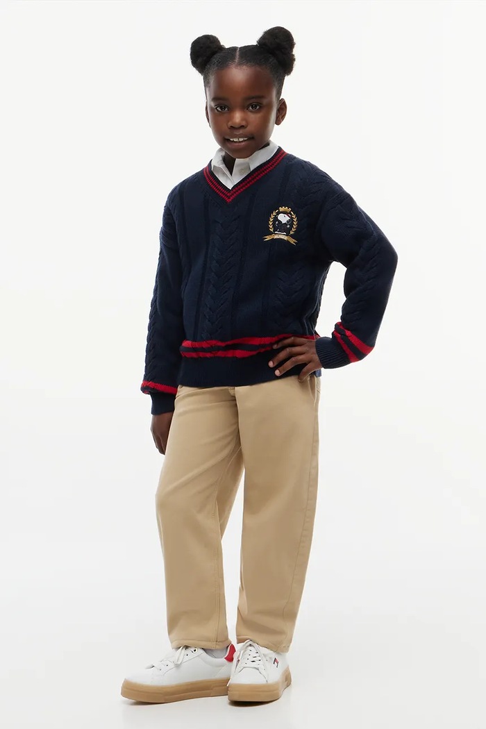 Tommy Hilfiger Sweter dziecięcy bawełniany x Peanuts KS0KS00763.104.122.9BY2