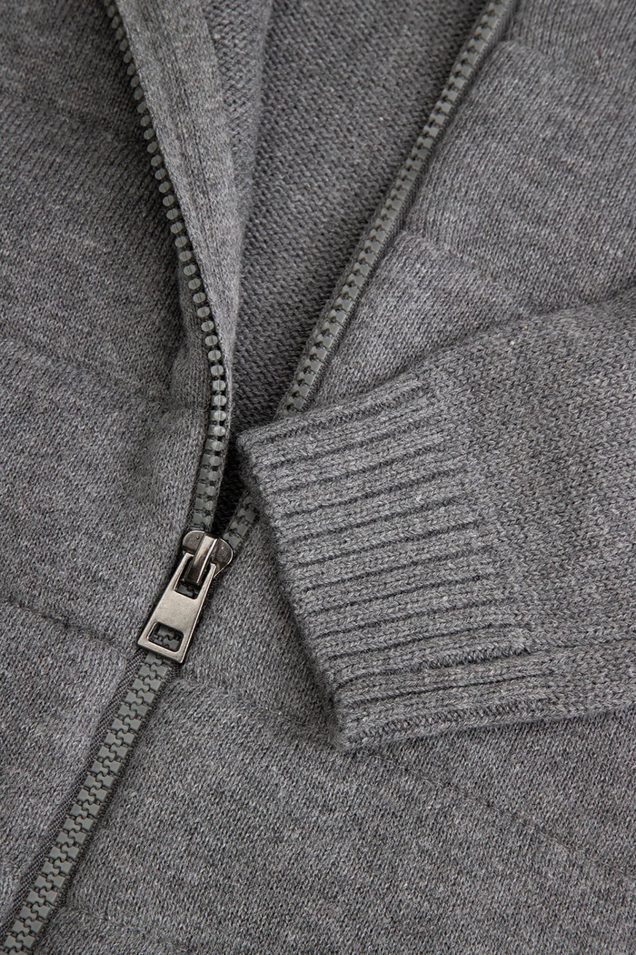 Sveter na zips detský s bavlnou Coccodrillo ZC6172201GBK sivá