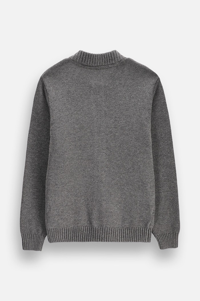 Coccodrillo Sveter na zips detský s bavlnou ZC6172201GBJ sivá AW26