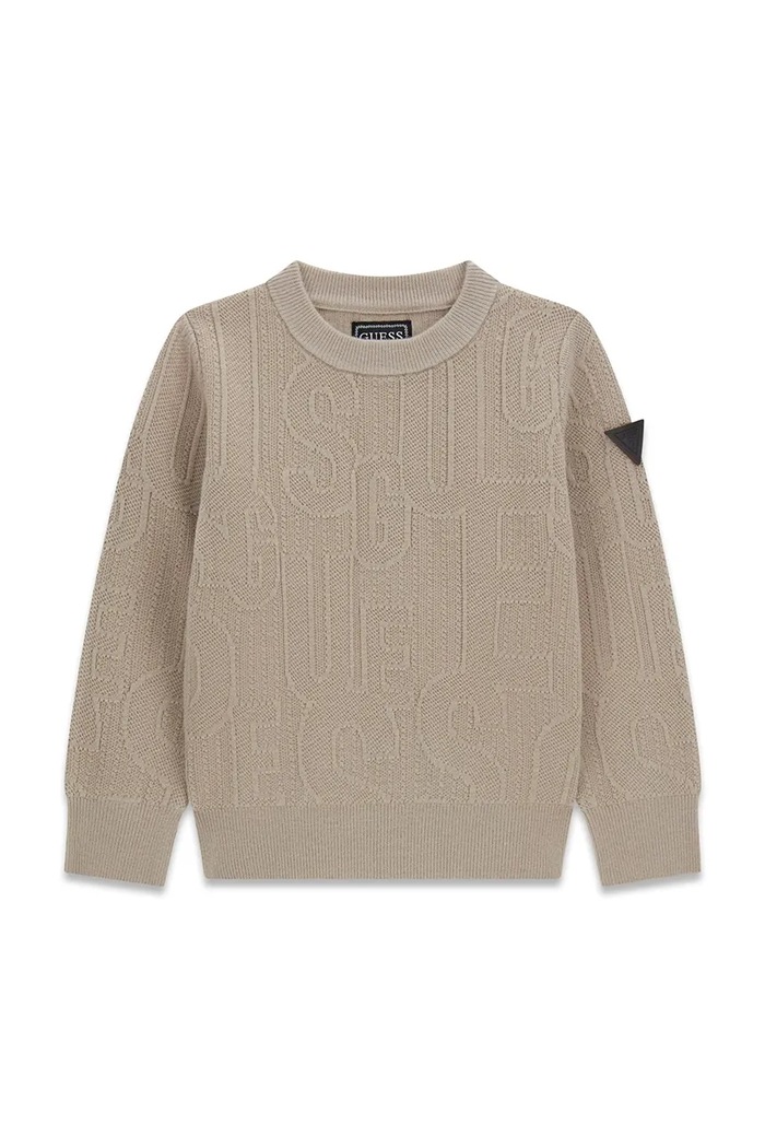 Guess Sweter dziecięcy bawełniany beżowy N6BR04.Z1394.9BY2