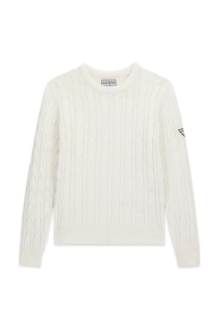 Guess Sweter dziecięcy bawełniany biały L6BR10.Z1589.9BY2