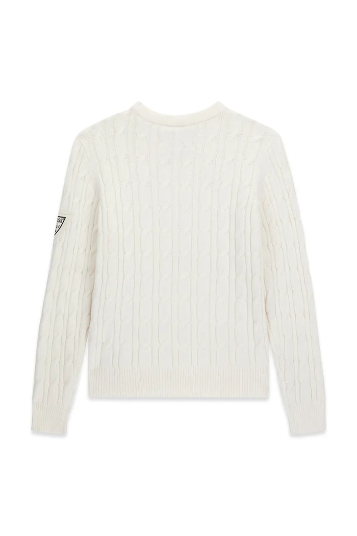 Guess Sweter dziecięcy bawełniany L6BR10.Z1589.9BY2 biały AW26