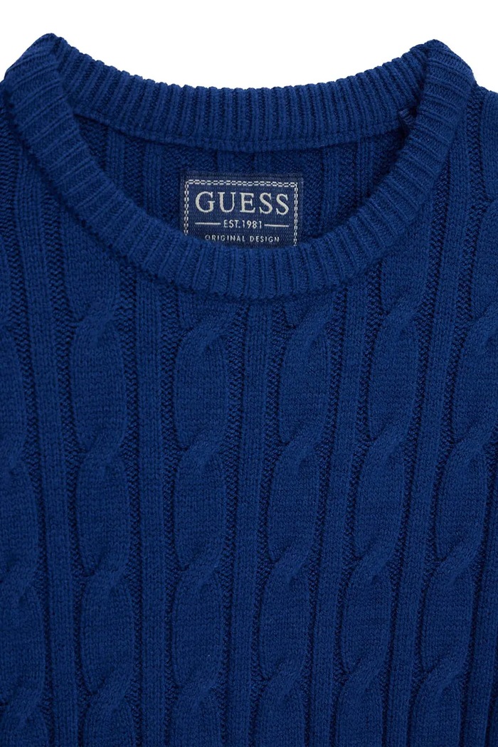 Chłopiec Guess Sweter dziecięcy bawełniany L6BR10.Z1589.9BY2 niebieski