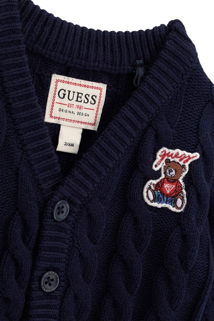 Chłopiec Guess Kardigan dziecięcy z dodatkiem wełny I6BR01.Z1653.9BY2 granatowy