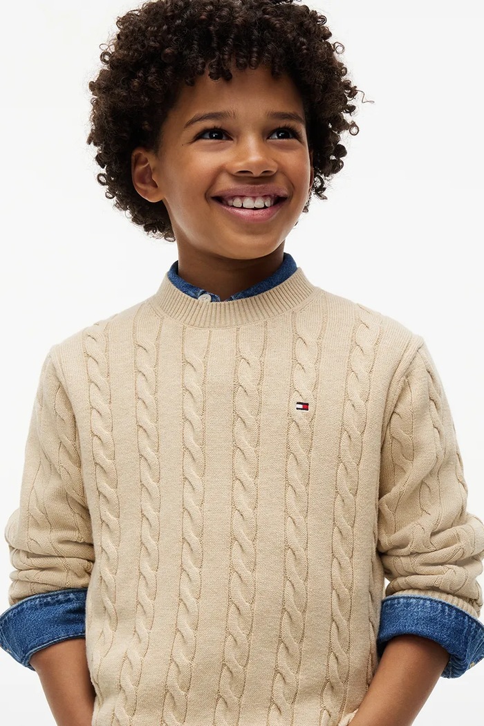 Tommy Hilfiger Pulover otroški bombažen KB0KB09753.128.176.9BY2