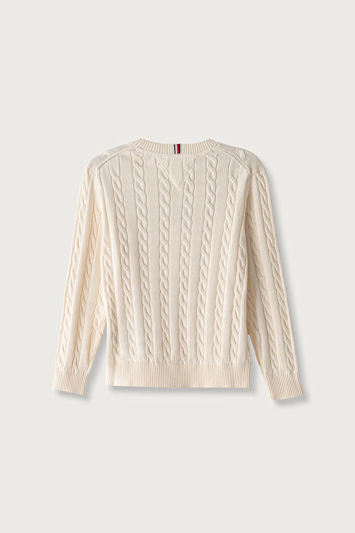 Tommy Hilfiger Sweter dziecięcy bawełniany KB0KB09753.104.122.9BY2 beżowy AW26