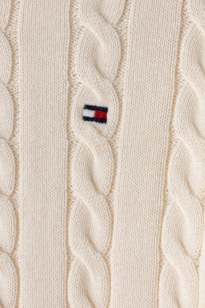 Chłopiec Tommy Hilfiger Sweter dziecięcy bawełniany KB0KB09753.104.122.9BY2 beżowy