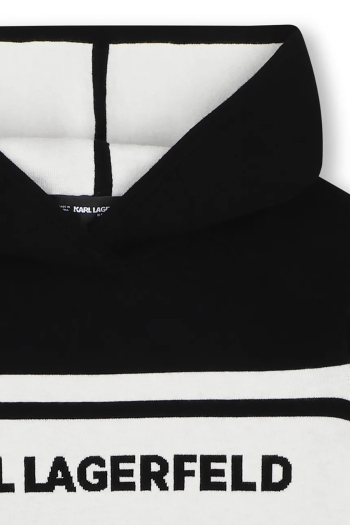 Pulover za djecu s viskozom Karl Lagerfeld Z31381.162.174 crna