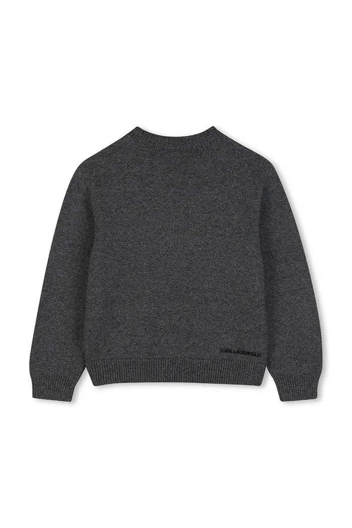 Karl Lagerfeld Pulover za djecu s vunom Z31380.162.174 siva AW26