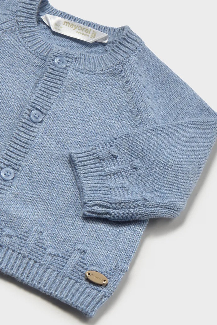 BIMBO Mayoral Newborn cardigan per neonati con cotone 2304.1D.Newborn.9BY2 blu