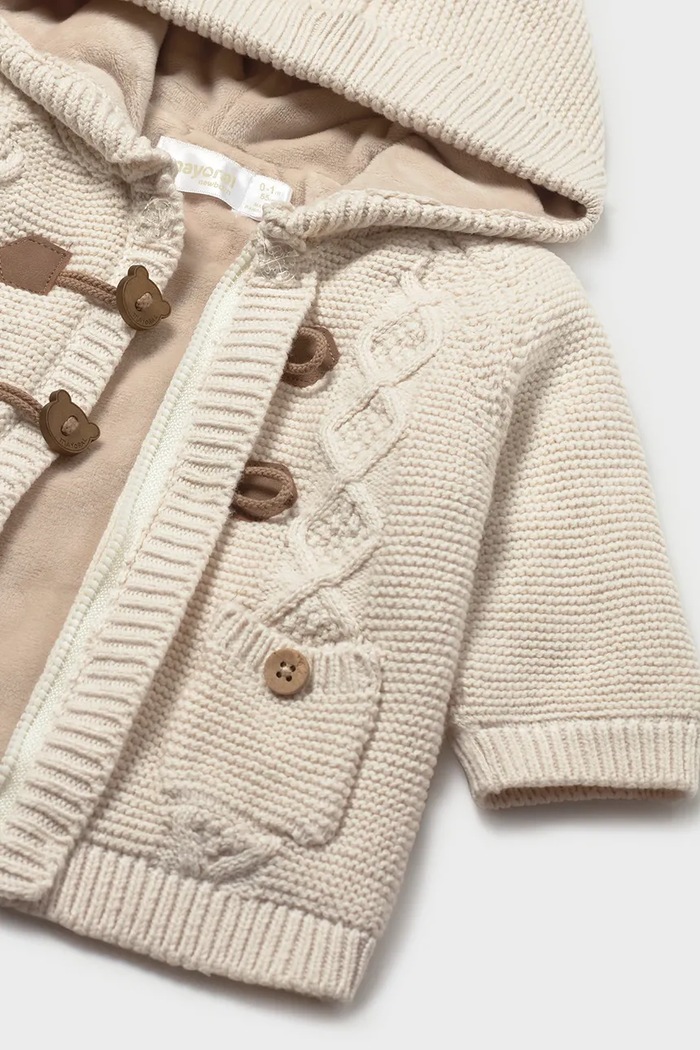 BIMBO Mayoral Newborn cardigan per bambini con cotone 2303.1H.Newborn.9BY2 bianco