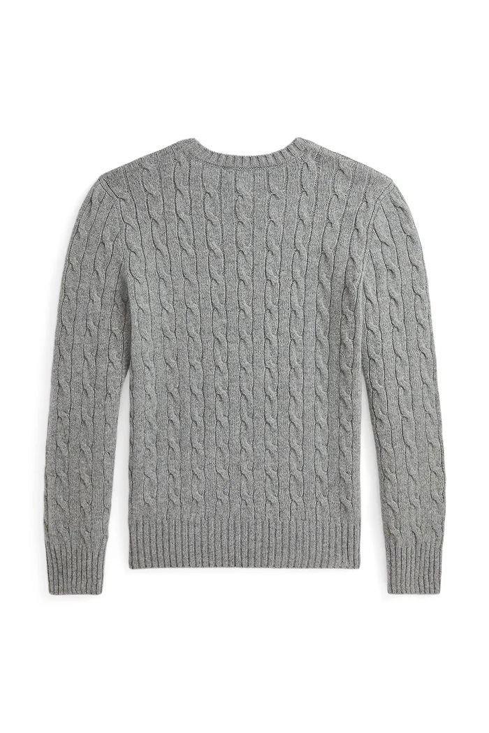 Polo Ralph Lauren πουλόβερ παιδικό μάλλινο 323877728004 γκρί AW26