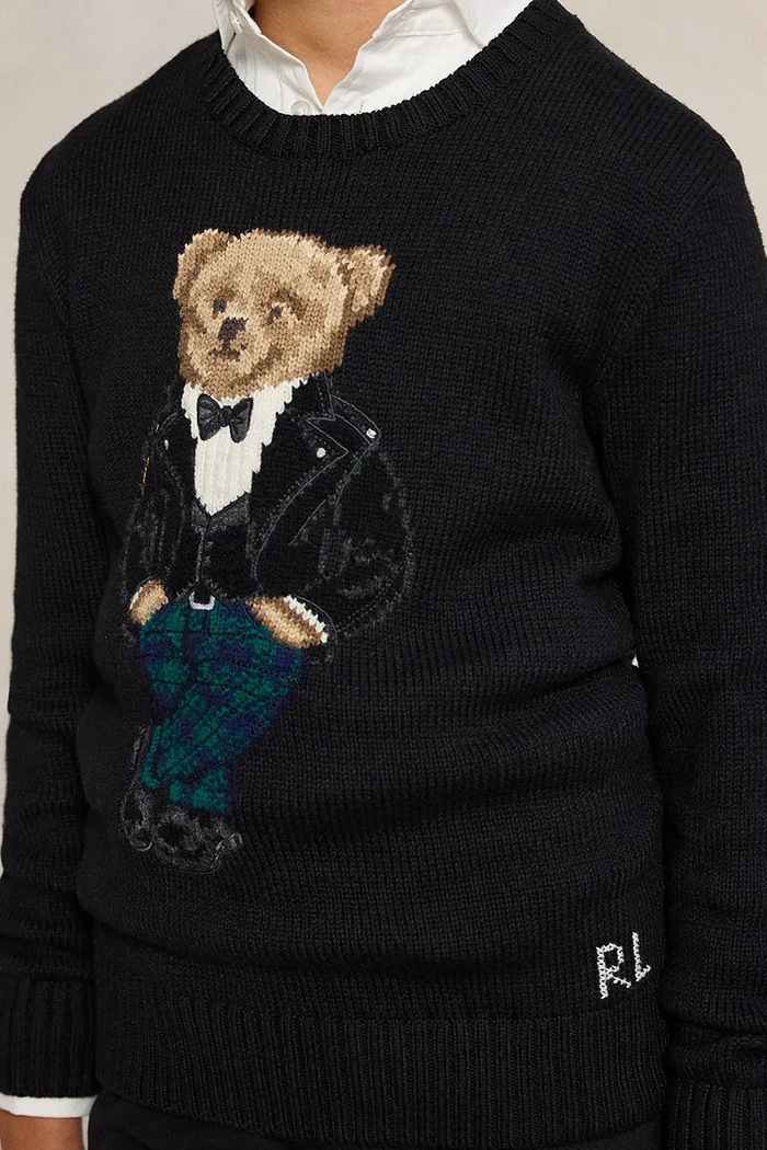 Pulover pentru copii din bumbac Polo Ralph Lauren negru 323B29194001