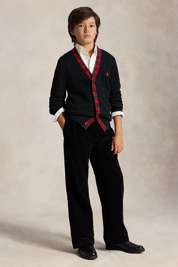 Kardigan za djecu od pamuka Polo Ralph Lauren 323B28345002 crna