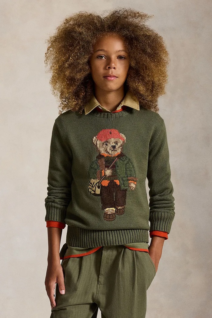 Polo Ralph Lauren pulover otroški bombažen zelena 323B26124001