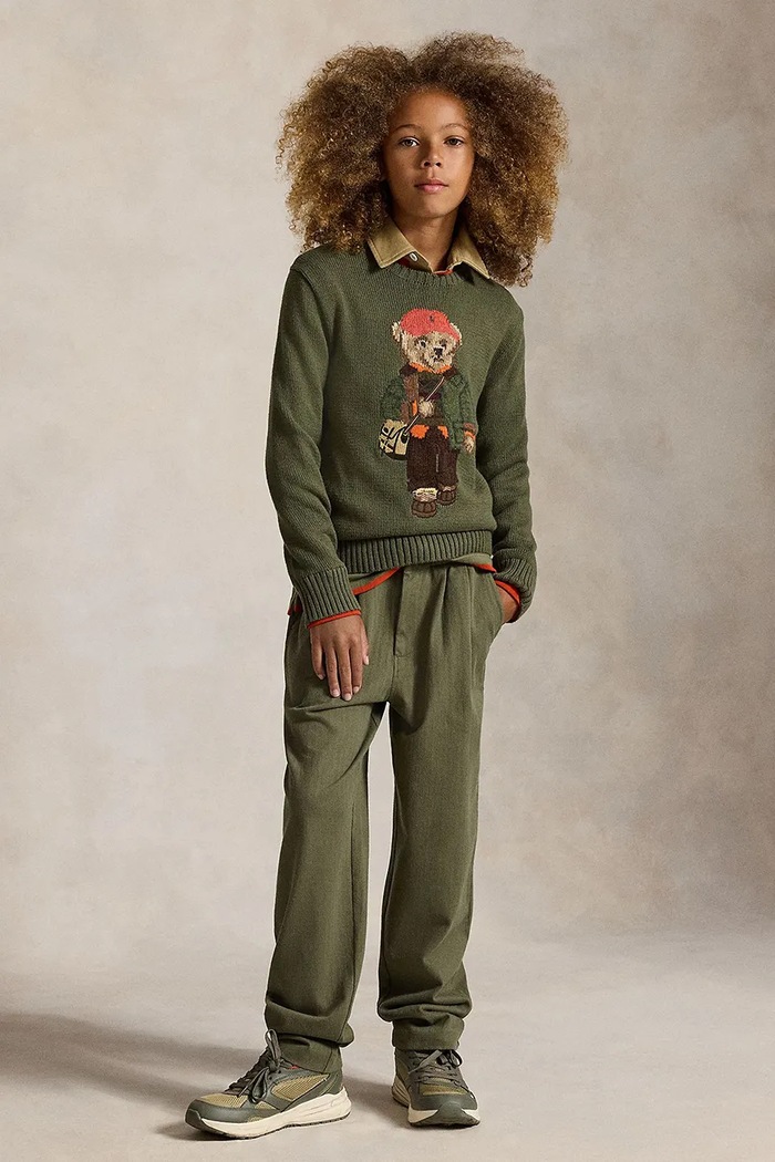 Polo Ralph Lauren pulover otroški bombažen zelena 323B26124001
