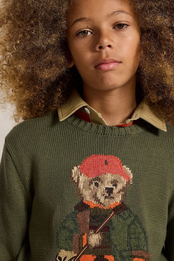 Polo Ralph Lauren pulover otroški bombažen 323B26124001 zelena