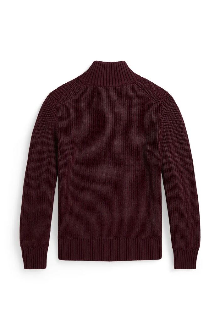 Polo Ralph Lauren Sweter dziecięcy bawełniany 323B26119004 bordowy AW26