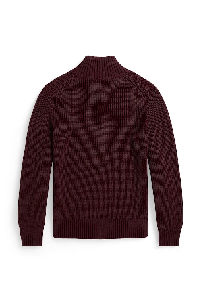 Polo Ralph Lauren Sweter dziecięcy bawełniany 323B26119004 bordowy AW26