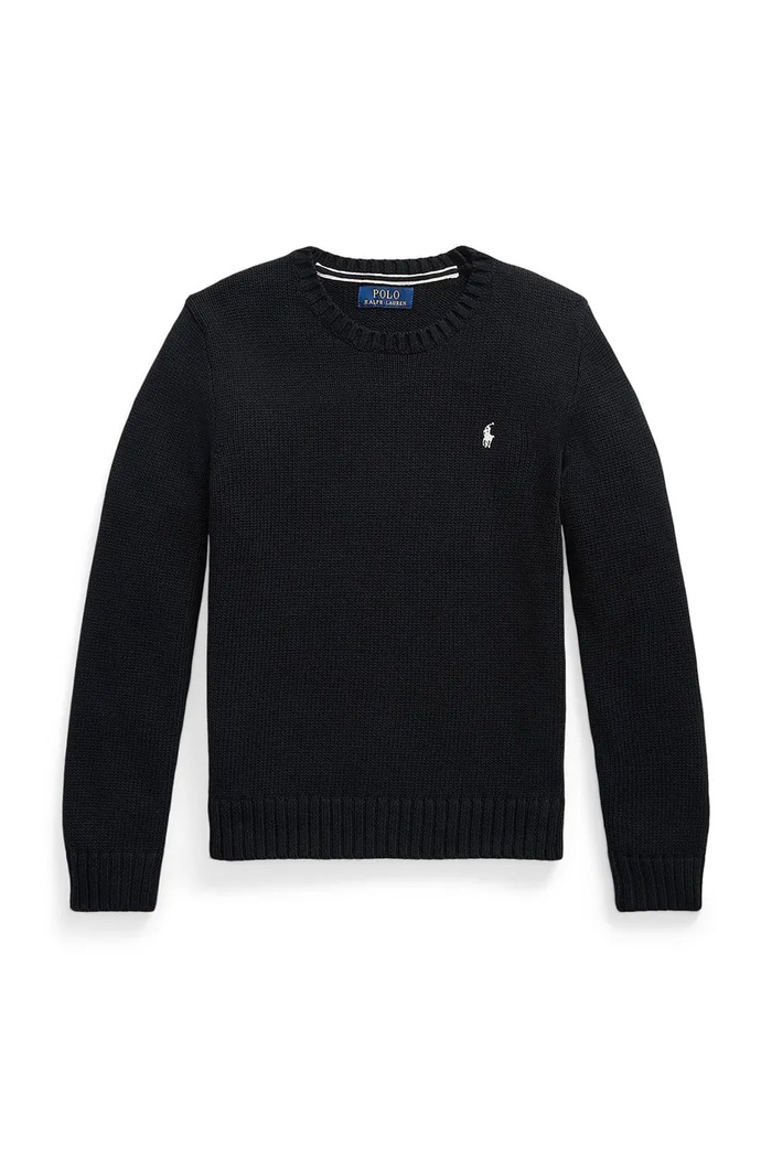 Polo Ralph Lauren sveter detský bavlnený čierna 323970429501