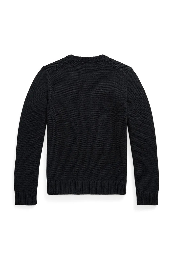 Polo Ralph Lauren sveter detský bavlnený 323970429501 čierna AW26