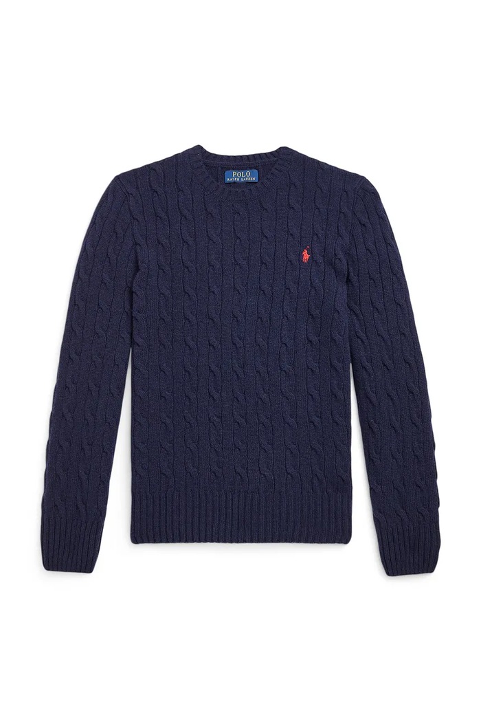 Polo Ralph Lauren sveter detský vlnený tmavomodrá 323877728001