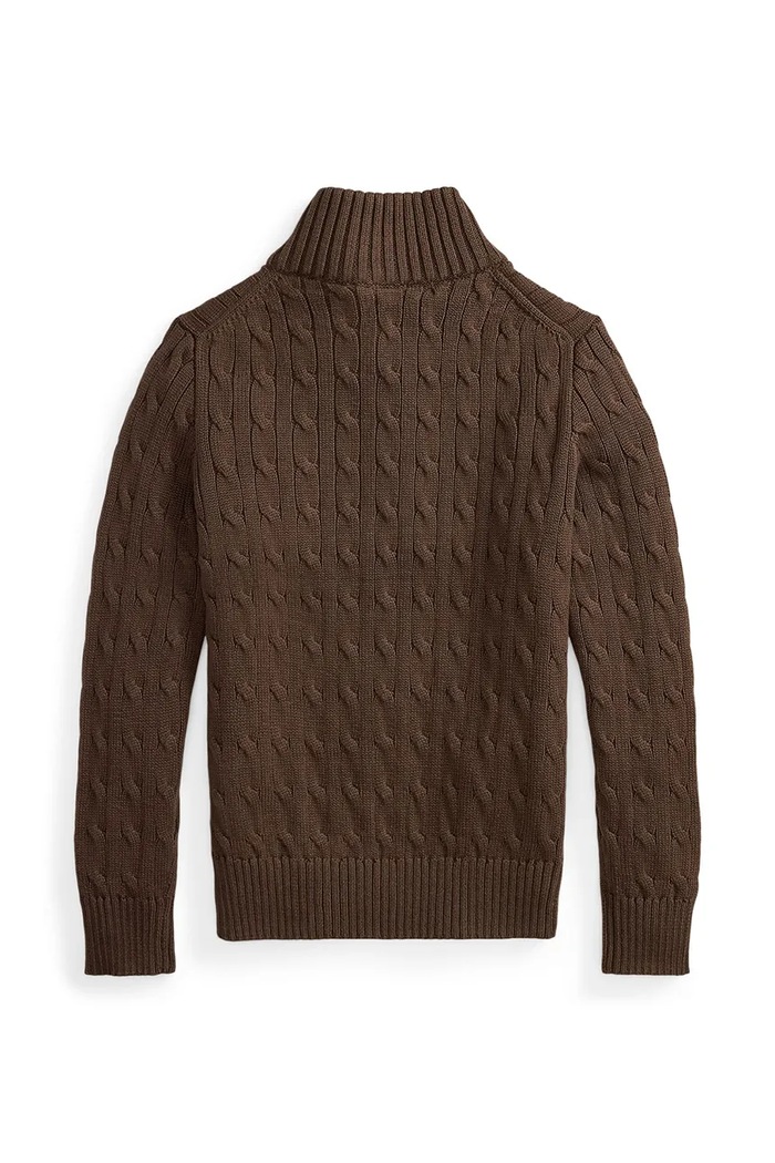Polo Ralph Lauren sveter detský bavlnený 323868894501 hnedá AW26