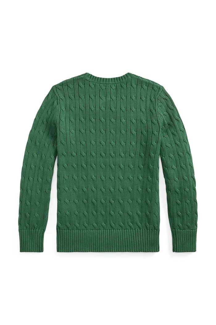 Polo Ralph Lauren пуловер за деца от памук 323702674518 зелен AW26
