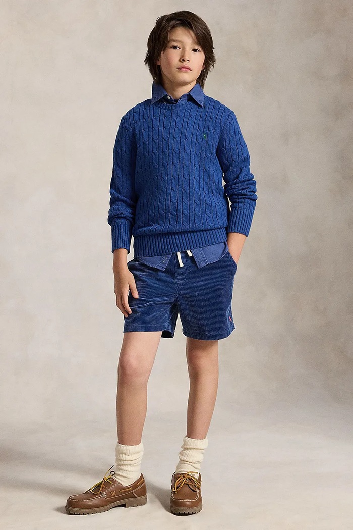 Polo Ralph Lauren пуловер за деца от памук син 323702674517