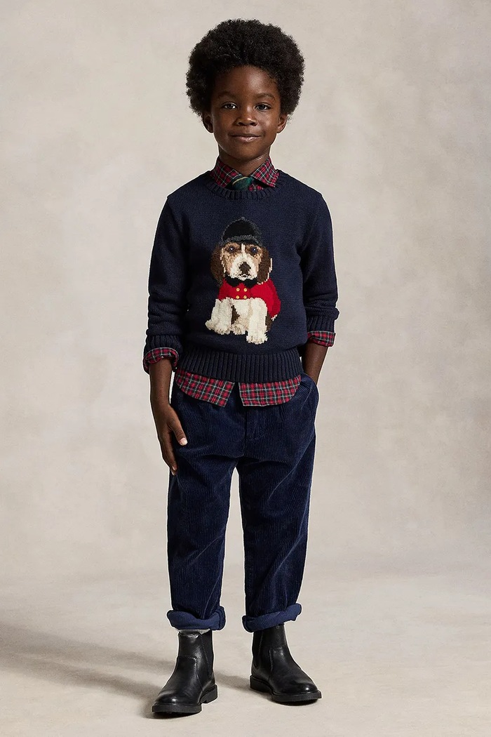 Sveter detský bavlnený Polo Ralph Lauren 322B28343001 tmavomodrá