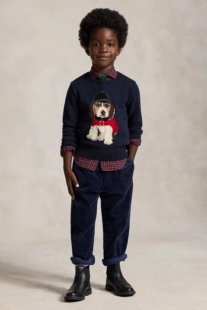 Sveter detský bavlnený Polo Ralph Lauren 322B28343001 tmavomodrá
