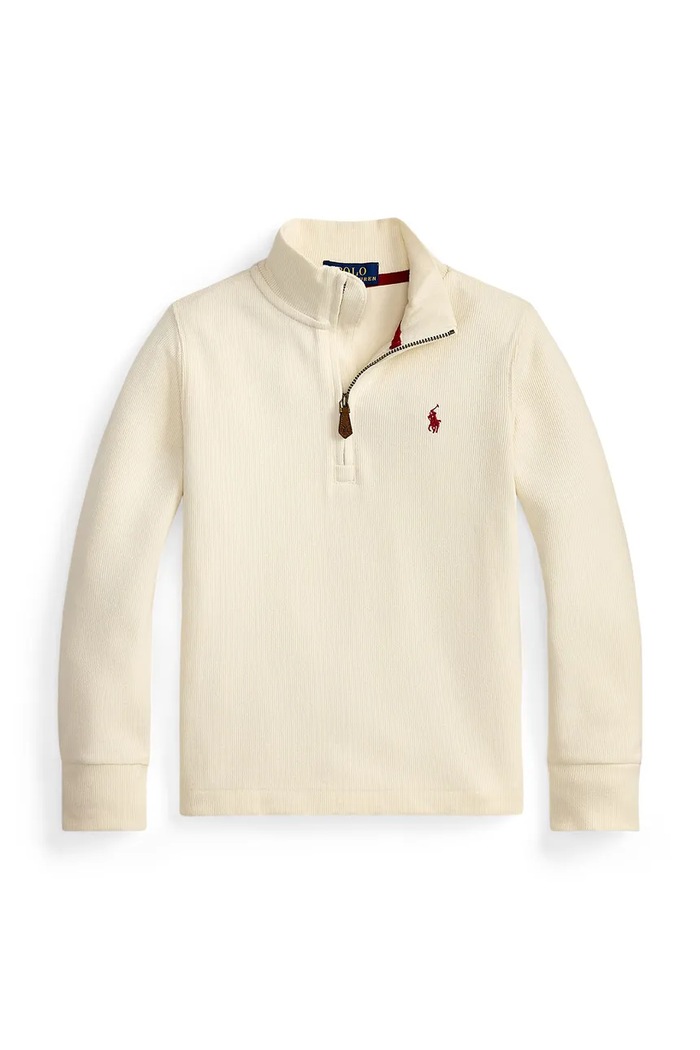 Polo Ralph Lauren Pulover za djecu od pamuka bež 322B28079004
