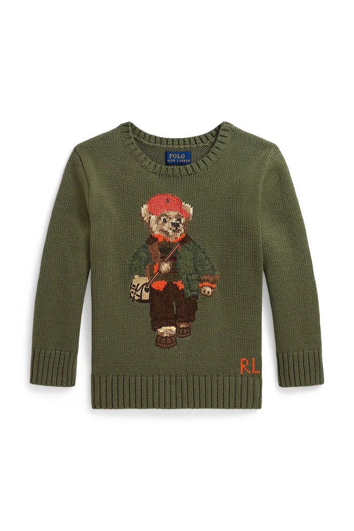 Polo Ralph Lauren pulover za djecu od pamuka 322B26124001 zelena AW26