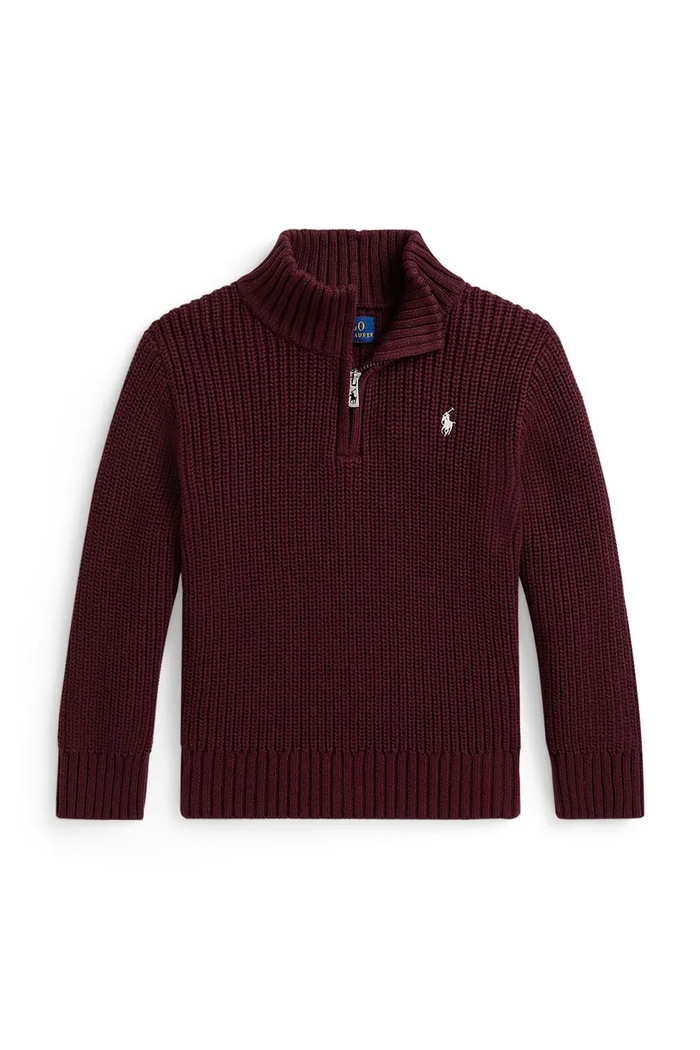 Polo Ralph Lauren пуловер за деца от памук бордо 322B26119001