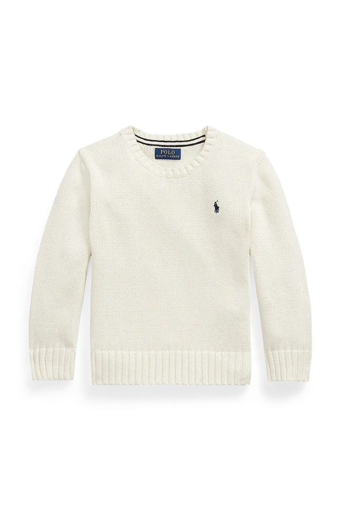 Polo Ralph Lauren пуловер за деца от памук 322970429502 бежов AW26