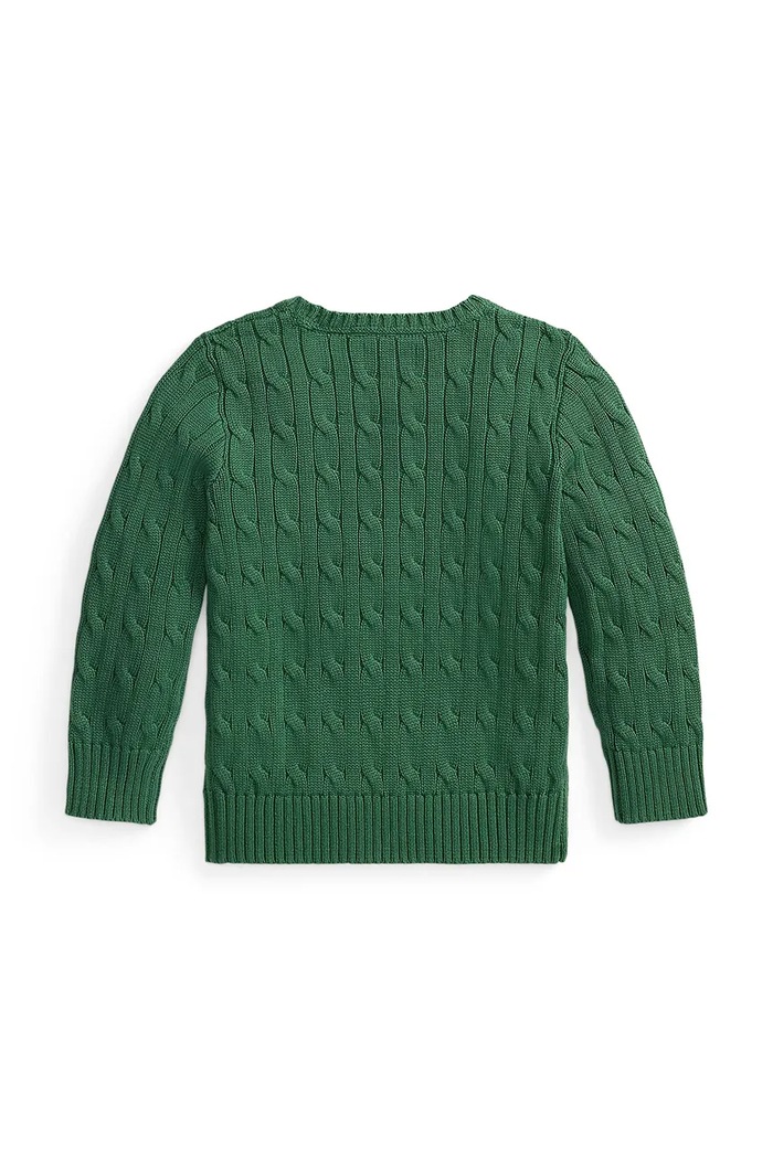Polo Ralph Lauren pulover otroški bombažen 322702674521 zelena AW26