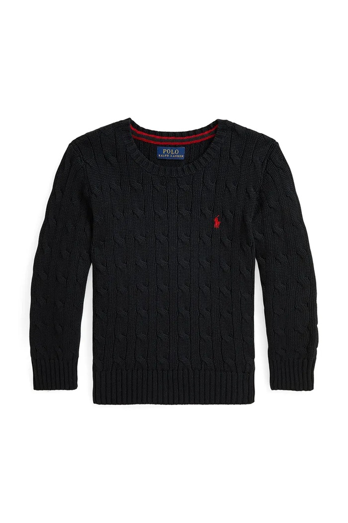 Polo Ralph Lauren pulover otroški bombažen črna 322702674061
