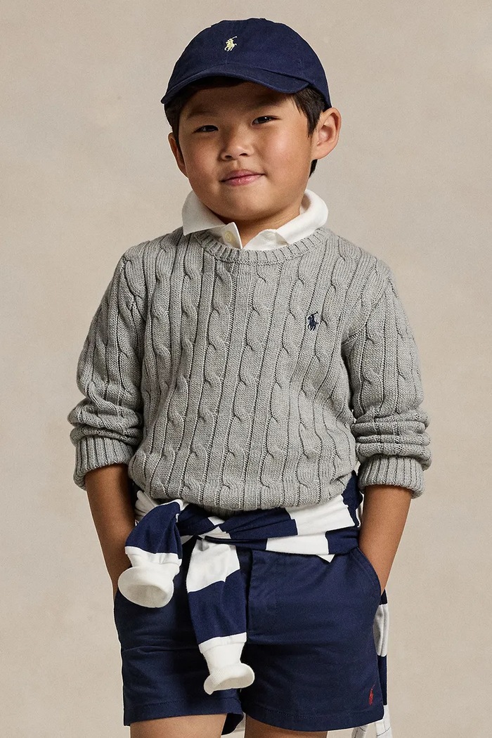 Polo Ralph Lauren pulover otroški bombažen siva 322702674041