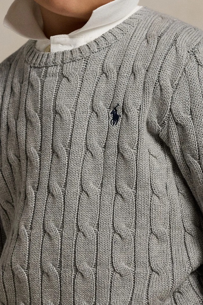 Polo Ralph Lauren pulover otroški bombažen 322702674041 siva