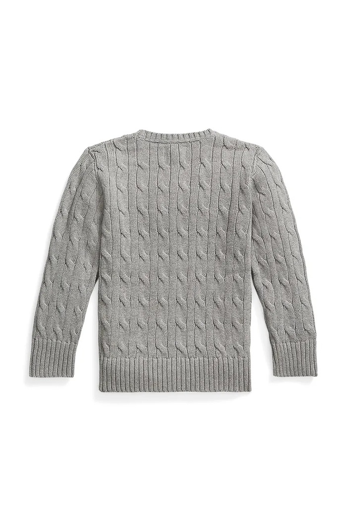 Dečki Polo Ralph Lauren pulover otroški bombažen 322702674041 siva