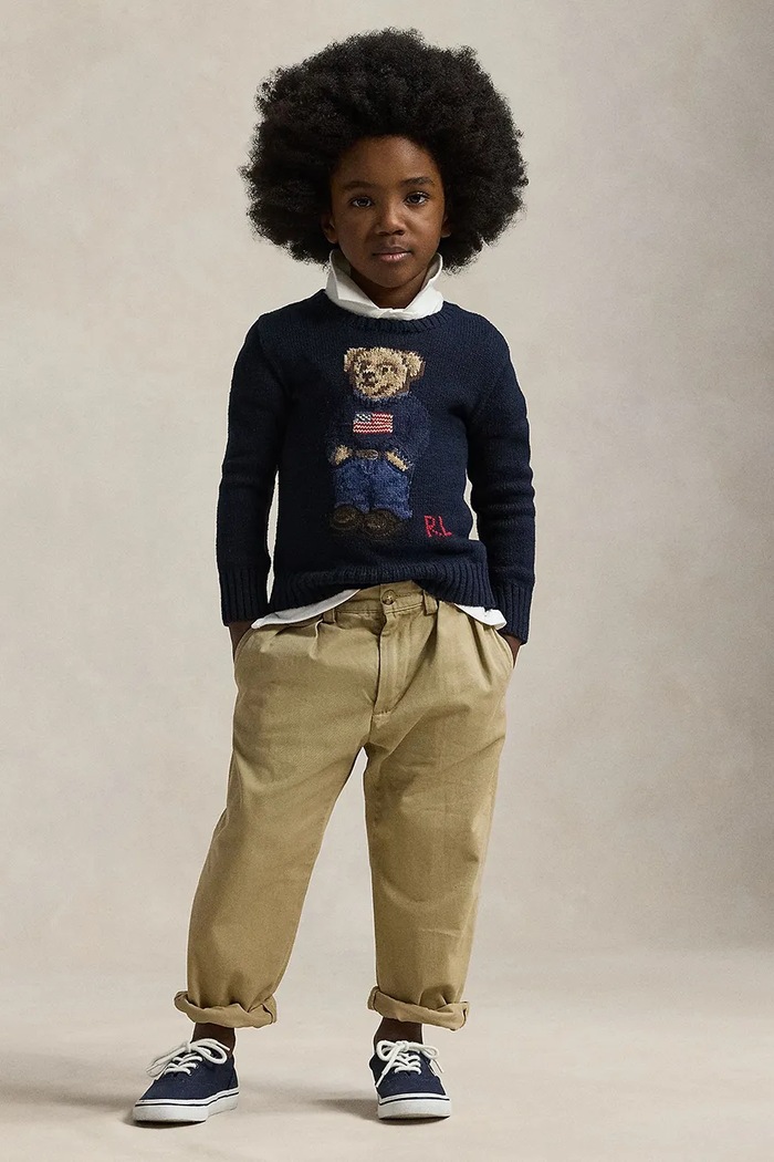 Polo Ralph Lauren pulover otroški bombažen mornarsko modra 322668286002