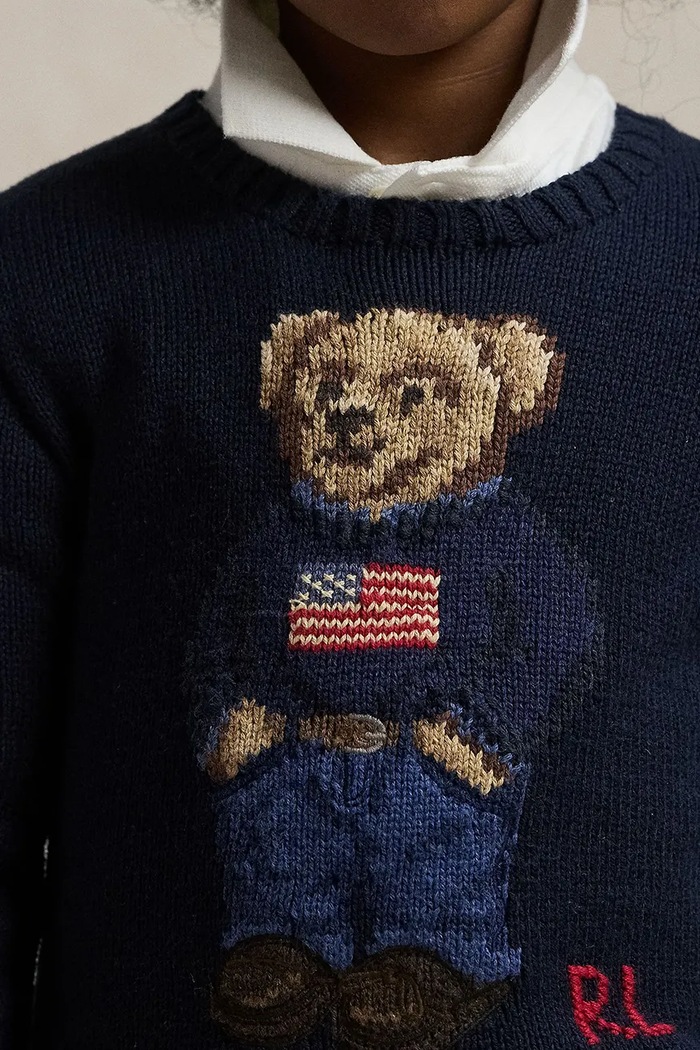 Polo Ralph Lauren pulover otroški bombažen 322668286002 mornarsko modra