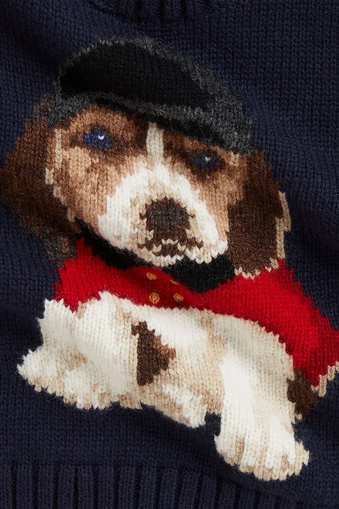 Băieți Polo Ralph Lauren Pulover pentru copii din bumbac 320B28343001 bleumarin
