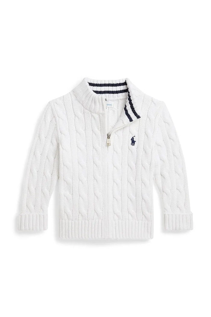 Polo Ralph Lauren kardigan otroški bombažen bela 320A95566001