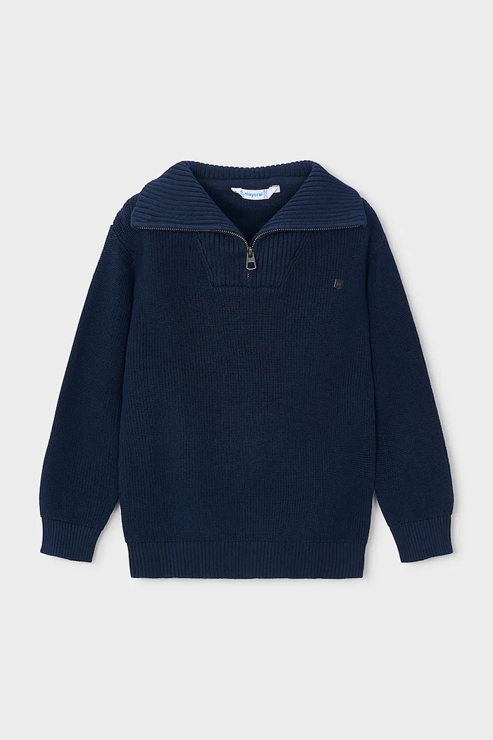 Mayoral Sweter dziecięcy bawełniany granatowy 4307.5G.Mini.9BY2