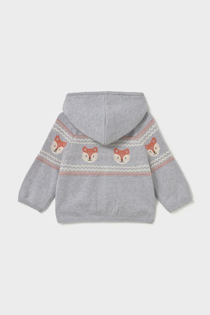 Mayoral светр на застібці дитячий з додаванням вовни 2380.3E.Baby.9BY2 сірий AW26