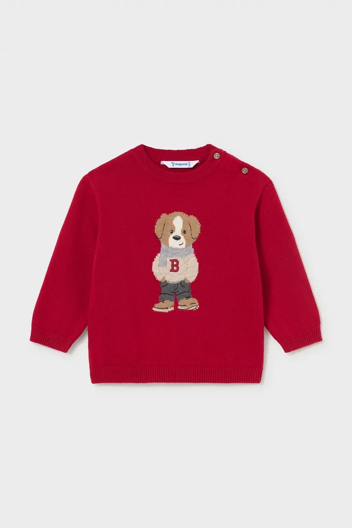Mayoral pulover za djecu s dodatkom vune 2377.3F.Baby.9BY2 crvena AW26