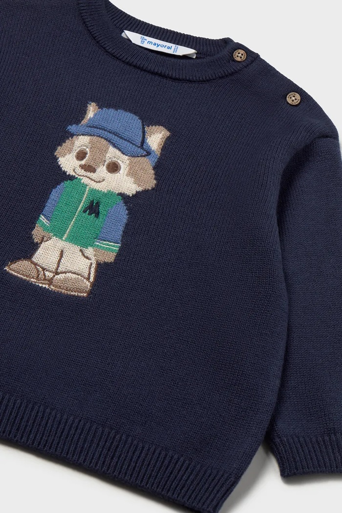 Мальчик Mayoral свитер для детей с добавлением шерсти 2377.3F.Baby.9BY2 тёмно-синий