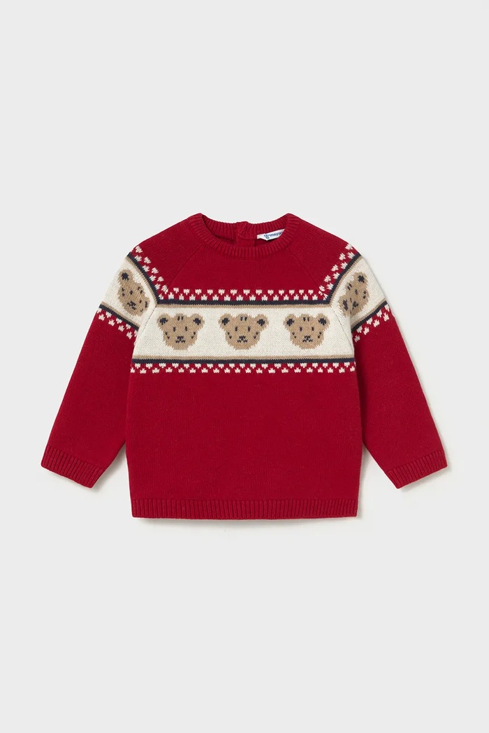 Mayoral pulover za djecu s dodatkom vune crvena 2375.3E.Baby.9BY2
